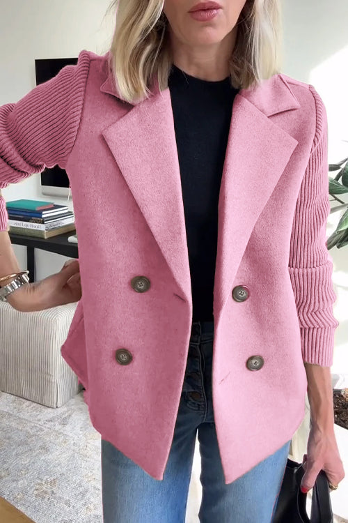 Bibi™ - Elegant Knit-Sleeve Blazer