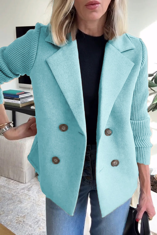 Bibi™ - Elegant Knit-Sleeve Blazer