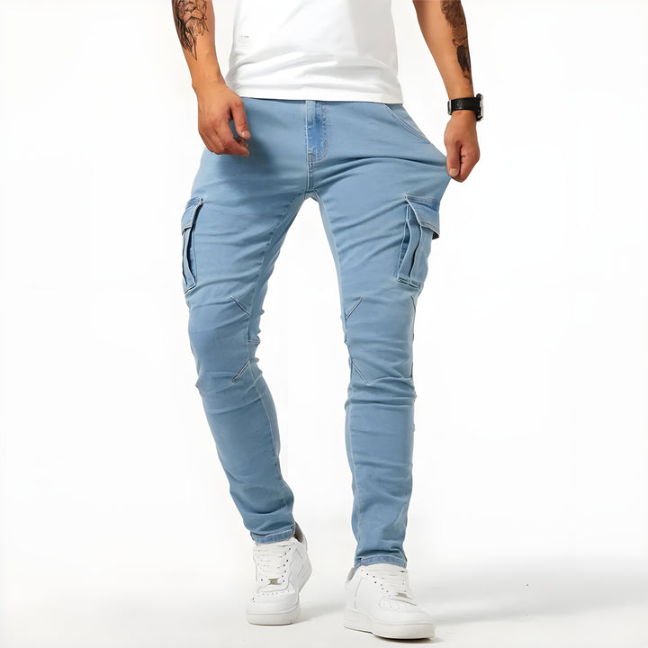 Damon | Stretch denim cargo pants